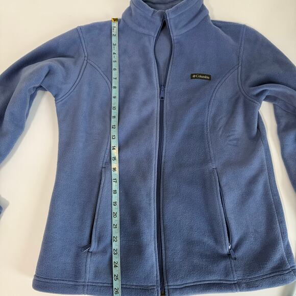 Columbia Soft Blue Long Sleeve Full Zip Fleece Size Large - Picture 7 of 10